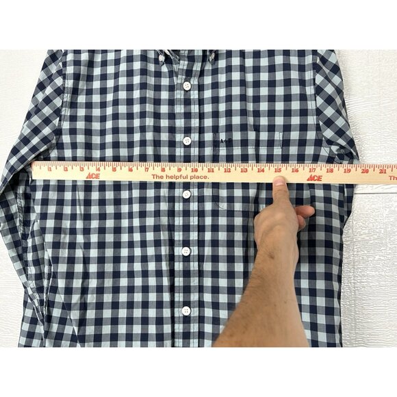 Abercrombie & Fitch Men's Adult Sz Large Blue Plaid Long Sleeve Button Shirt - Picture 5 of 15